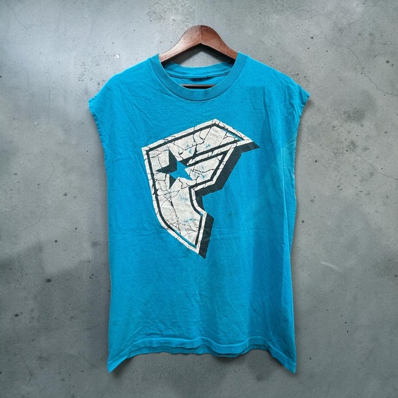 Famous Stars & Stripes Other - Famous Stars and Stripes Mens Sleeveless Muscle Tee Blue Graphic Tank Top Y2K
